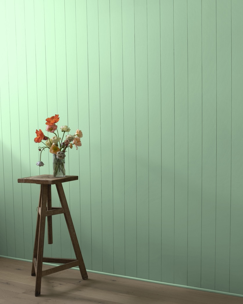 Painted wall in Acadia Green 2034-50