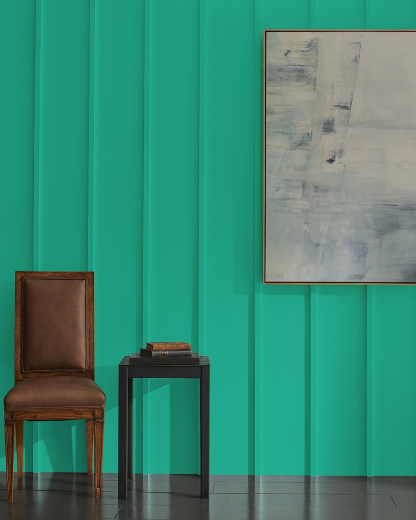 Painted wall in Albuquerque Teal 607