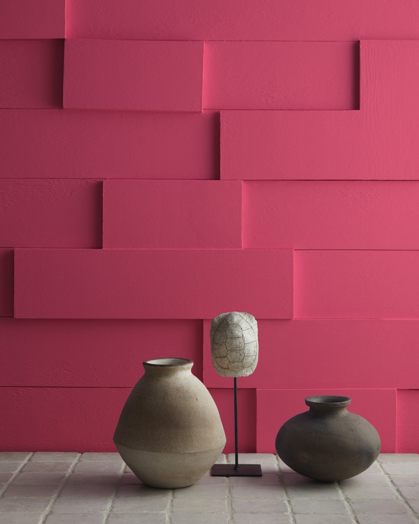 Painted wall in Aniline Red 1350