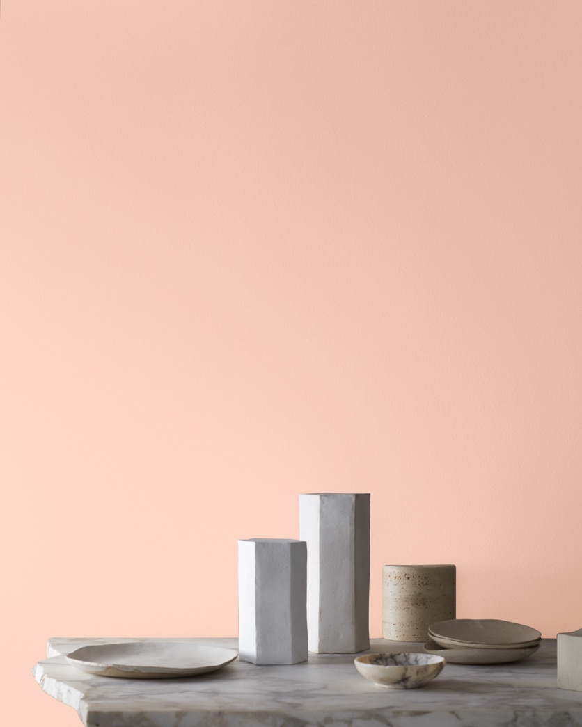 Painted wall in Antique Coral 1198