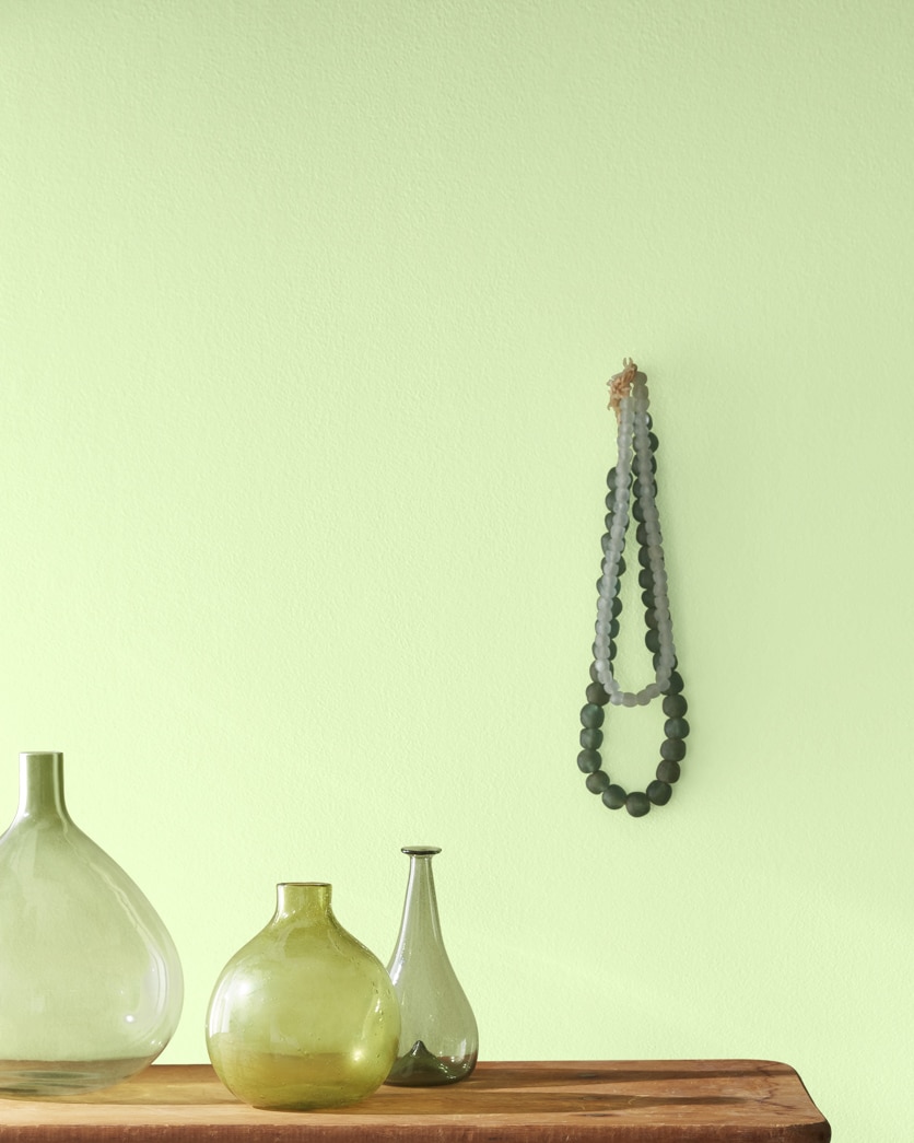 Painted wall in Apple Froth 409