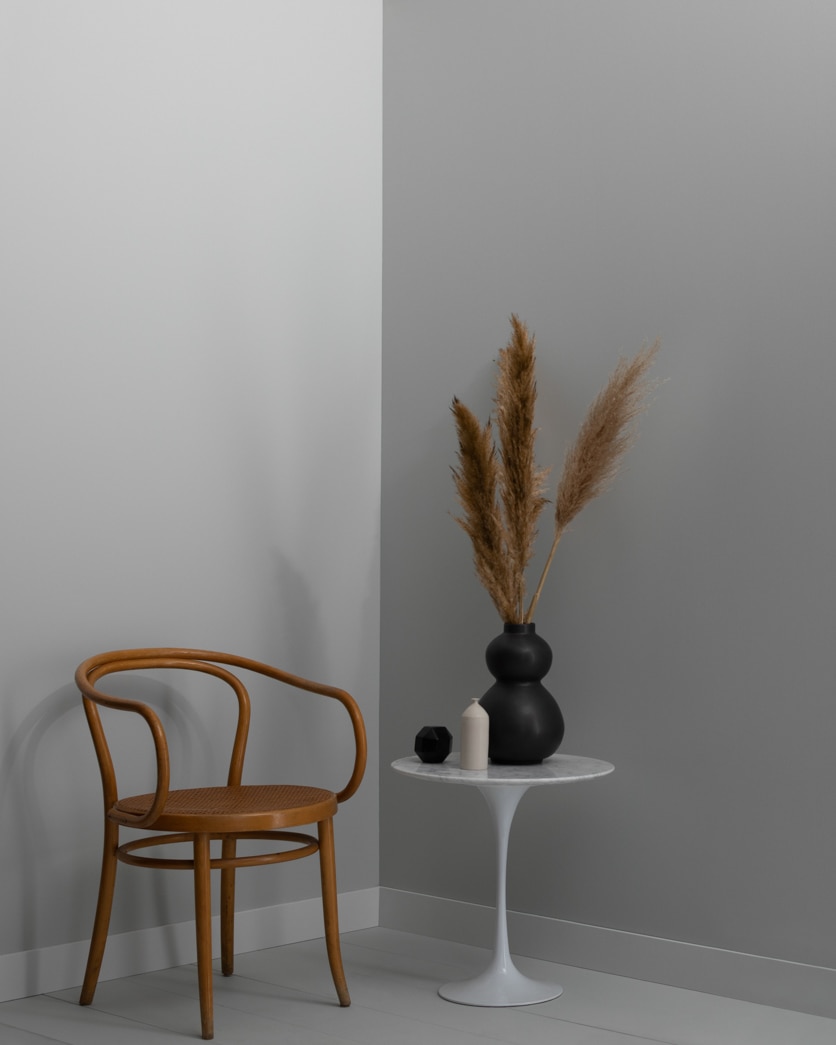 Painted wall in Arctic Gray 1577