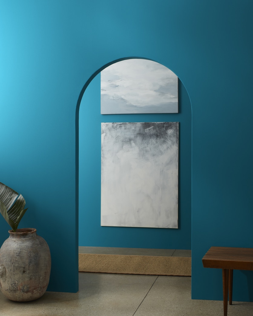 Painted wall in Avalon Teal CSP-645