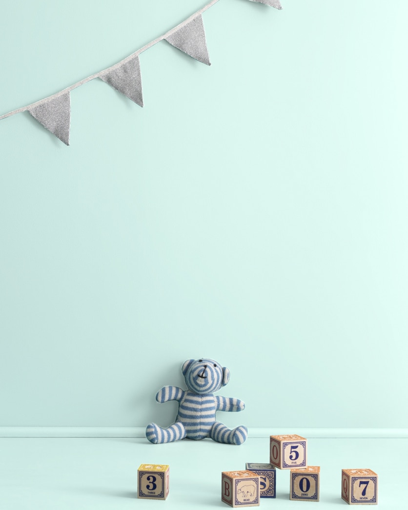 Painted wall in Baby Green 2047-70