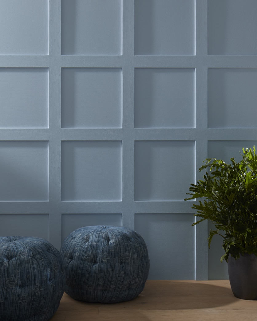 Painted wall in Bachelor Blue 1629