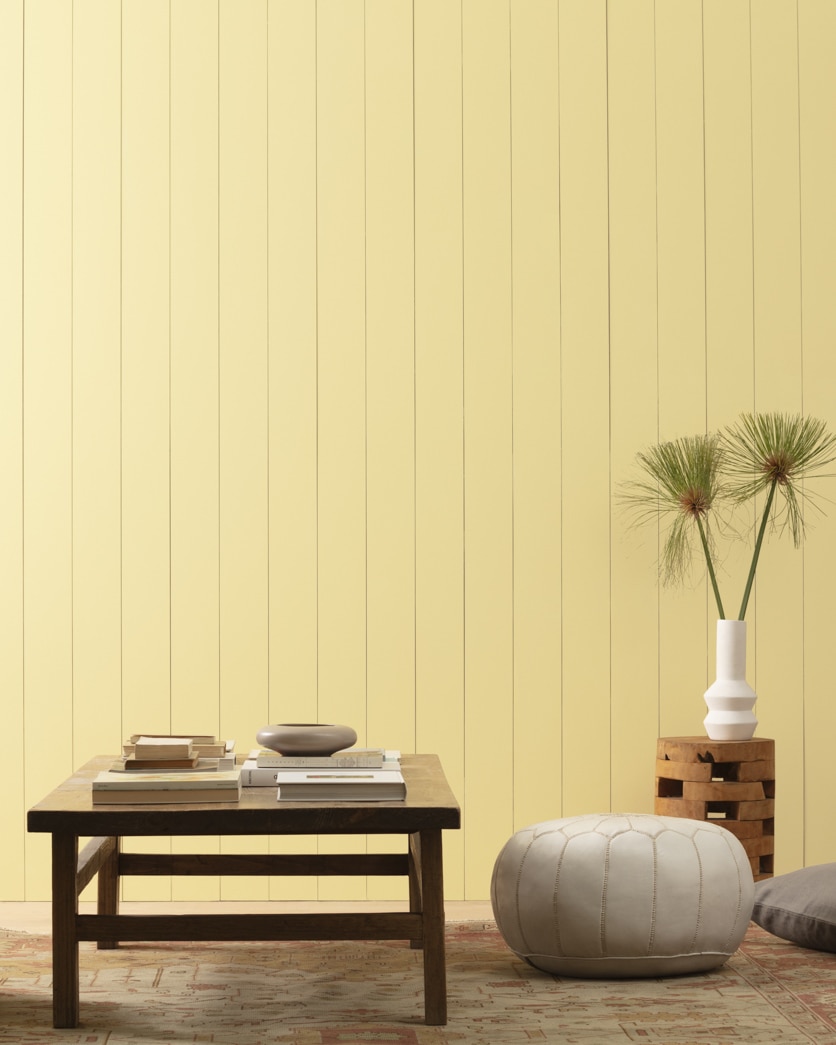Painted wall in Banana Cream 275