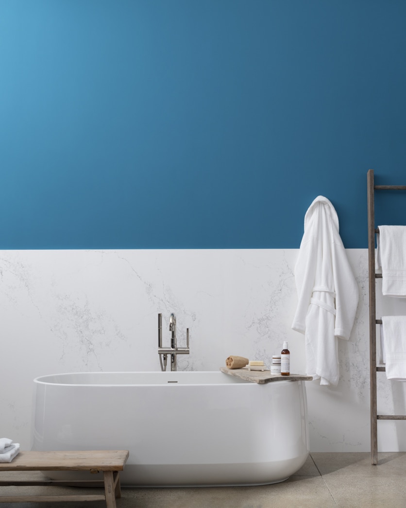 Painted wall in Bellbottom Blues CSP-655