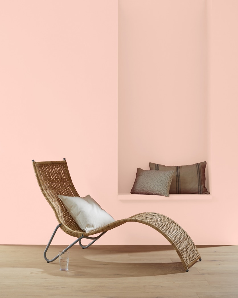 Painted wall in Bermuda Pink 016