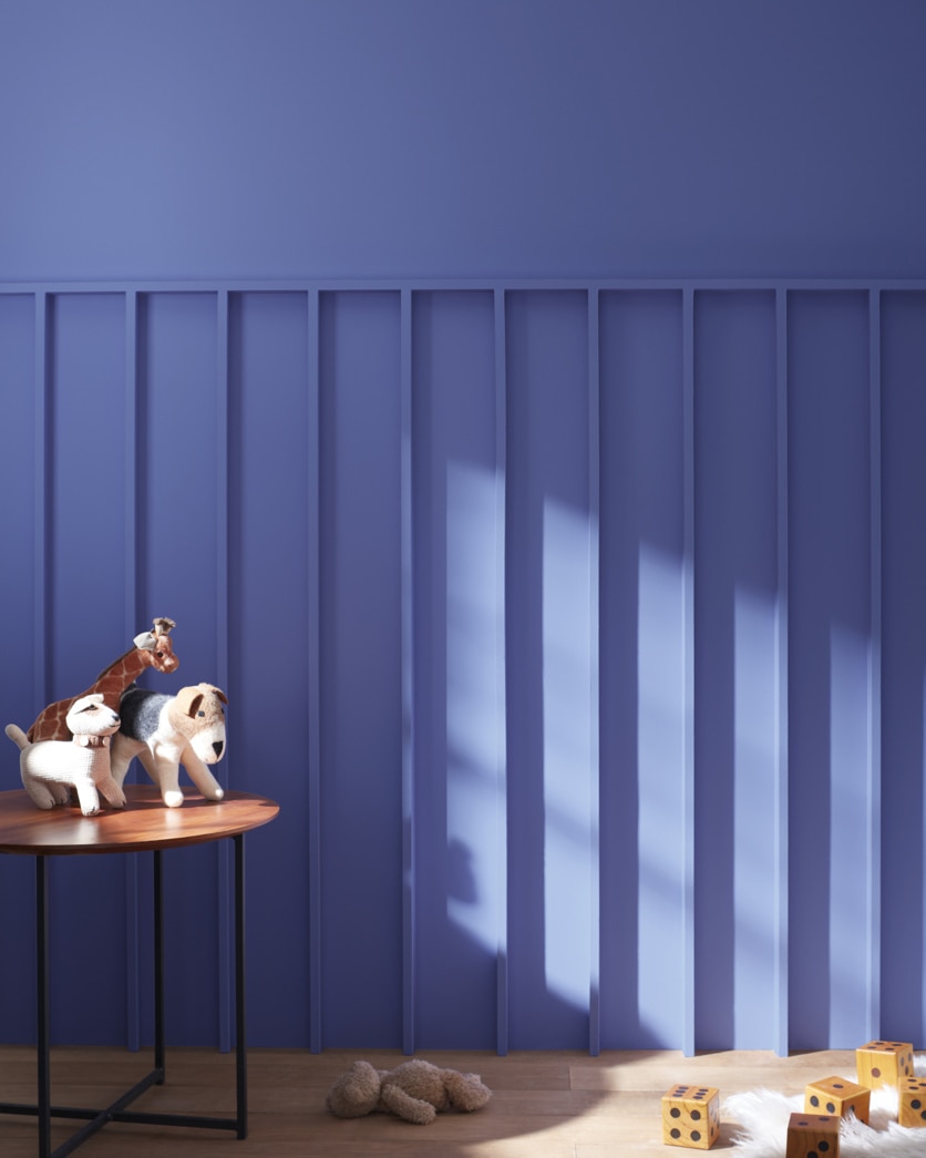 Painted wall in Bistro Blue 1421