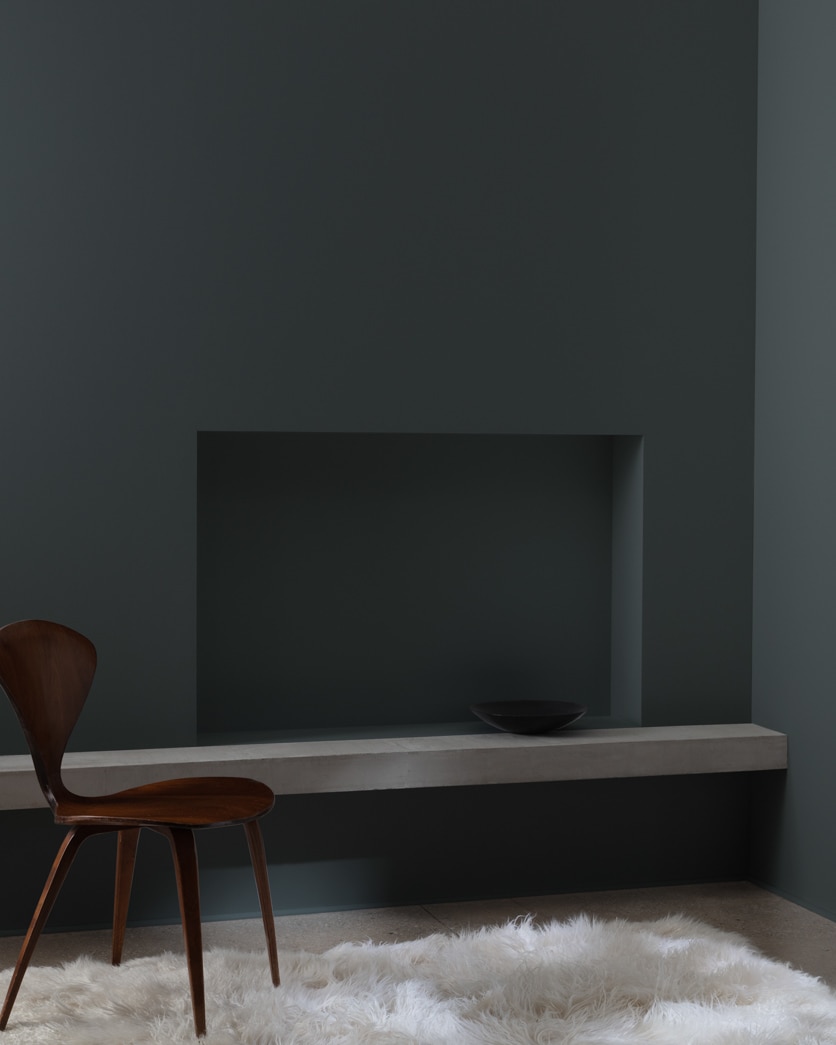 Painted wall in Black Satin 2131-10