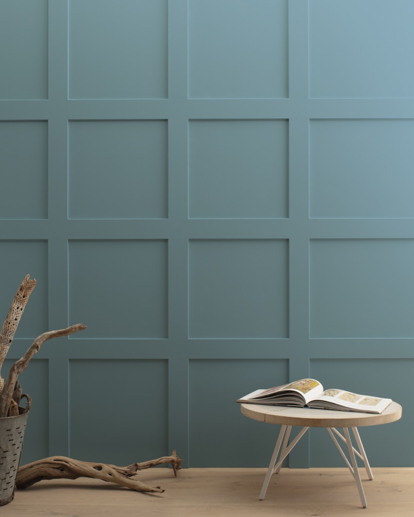 Painted wall in Blue Echo AF-505
