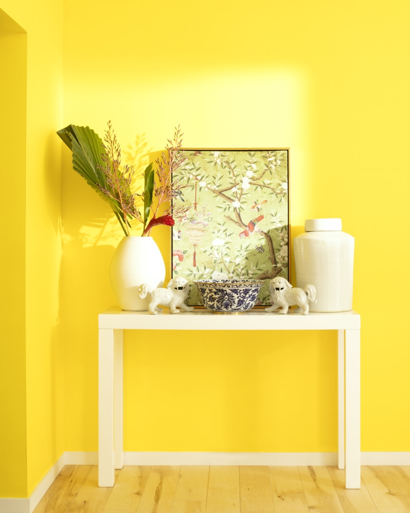 Painted wall in Bold Yellow 336