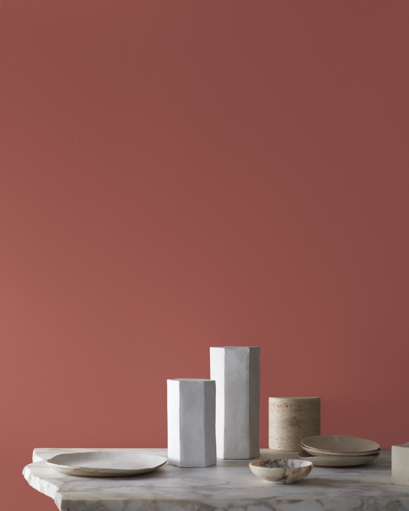 Painted wall in Boxcar Red CC-122