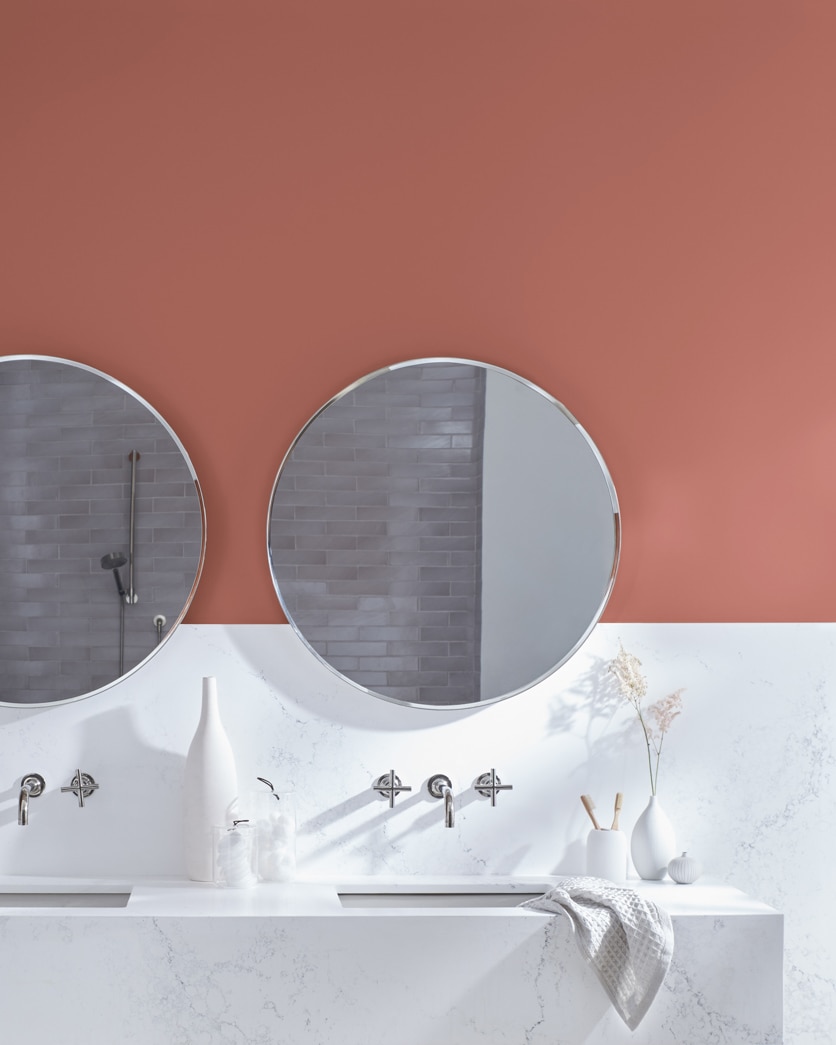 Painted wall in Brickyard Clay CW-235