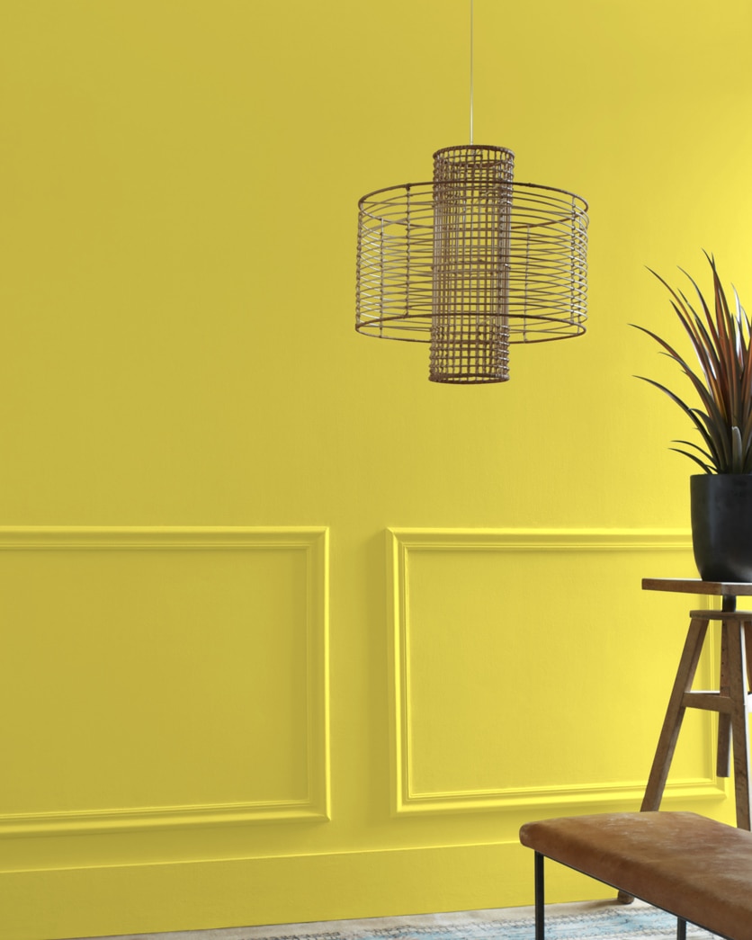 Painted wall in Bright Gold 371