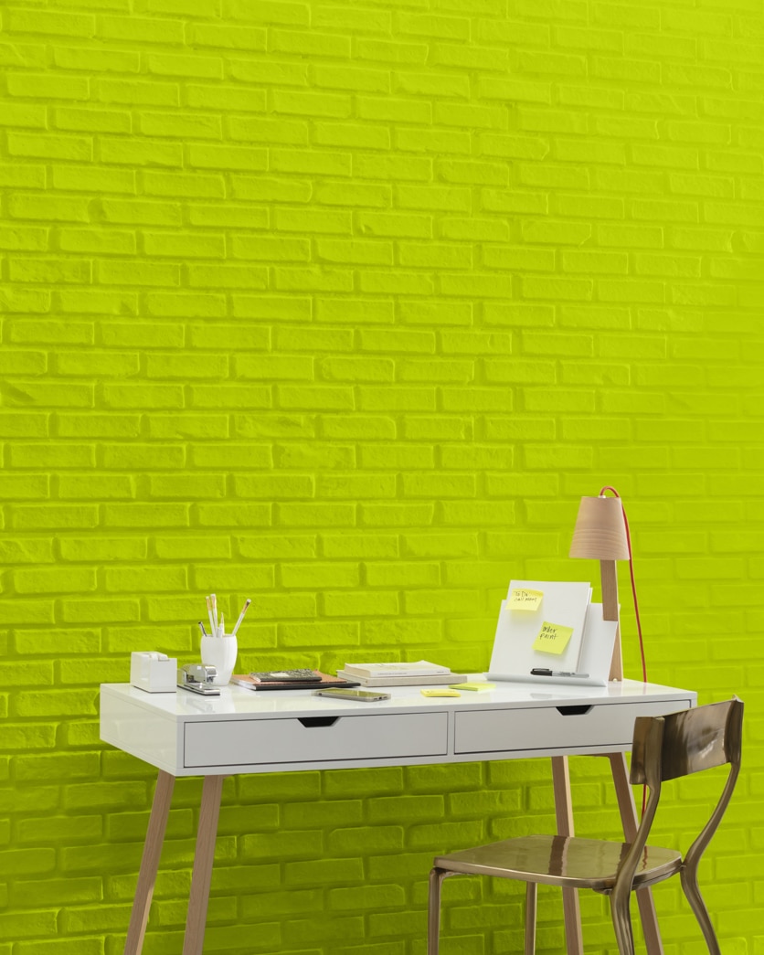 Painted wall in Bright Lime 2025-10