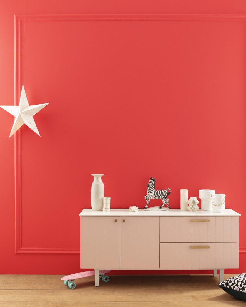 Painted wall in Bull's Eye Red 2002-20