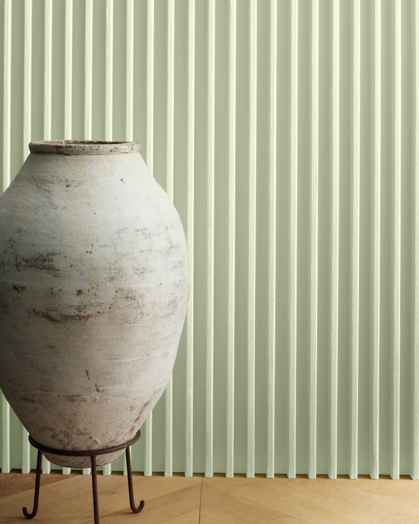 Painted wall in Calming Aloe 533