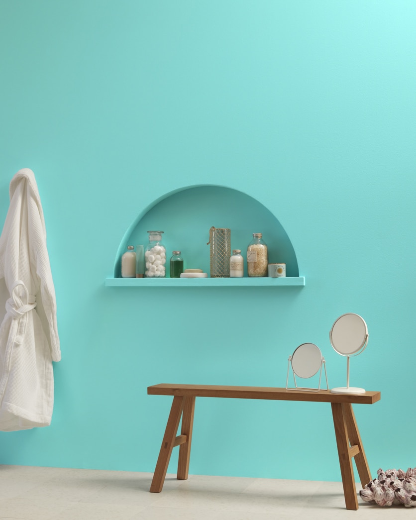 Painted wall in Caribbean Cool 661