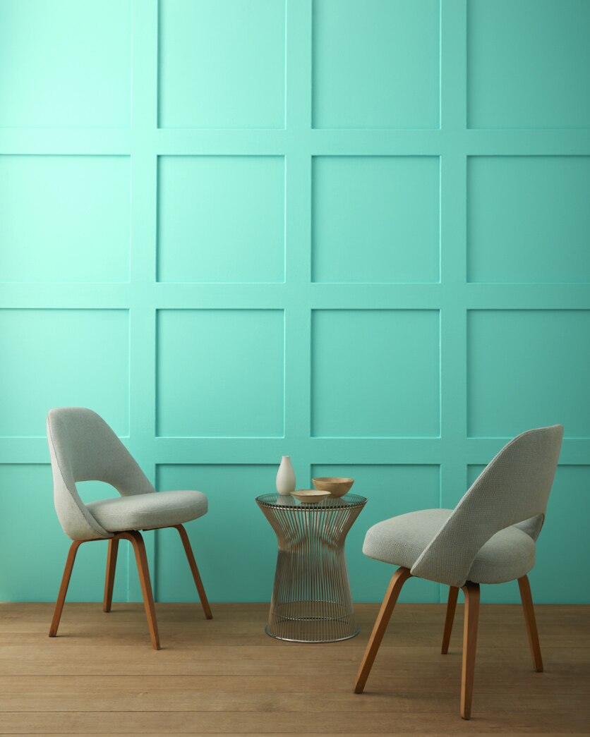 Painted wall in Caribe Green 2042-50