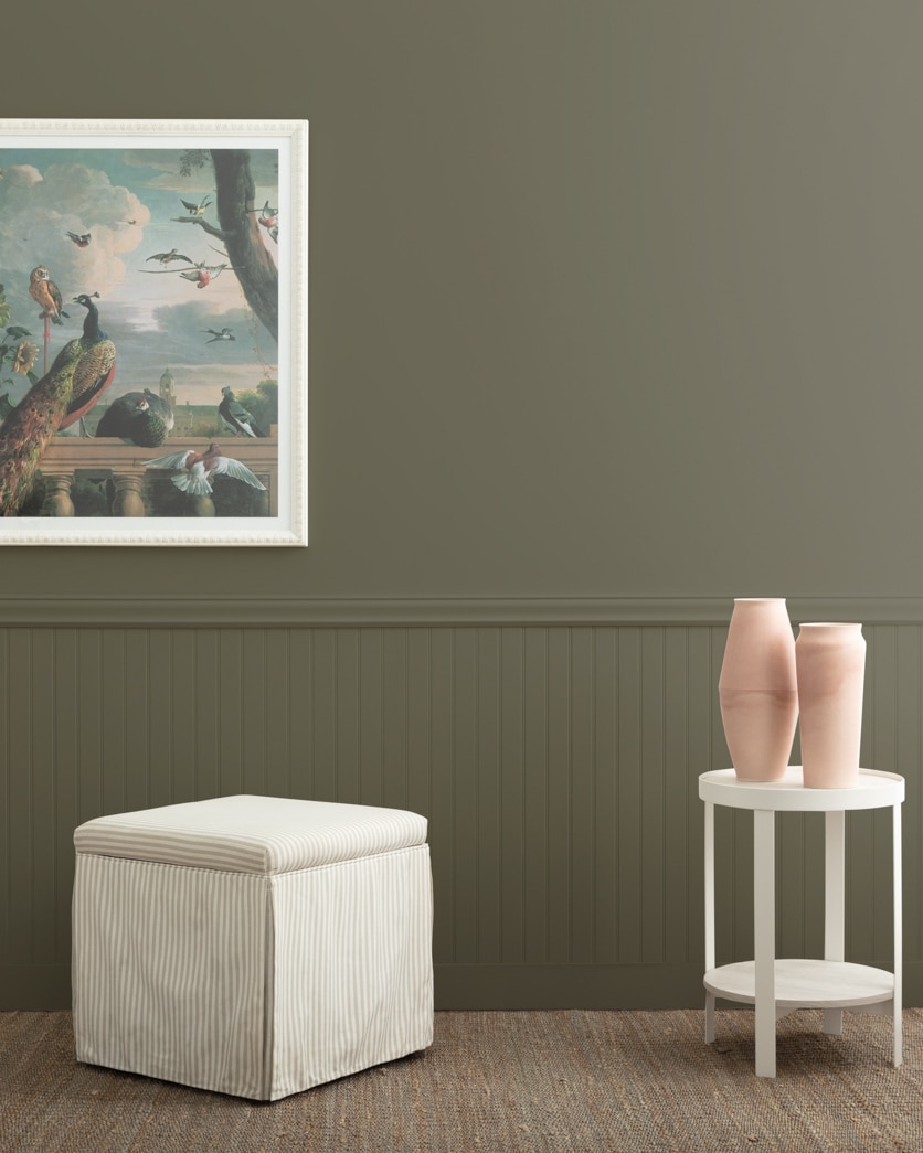Painted wall in Castle Peak Gray 1561
