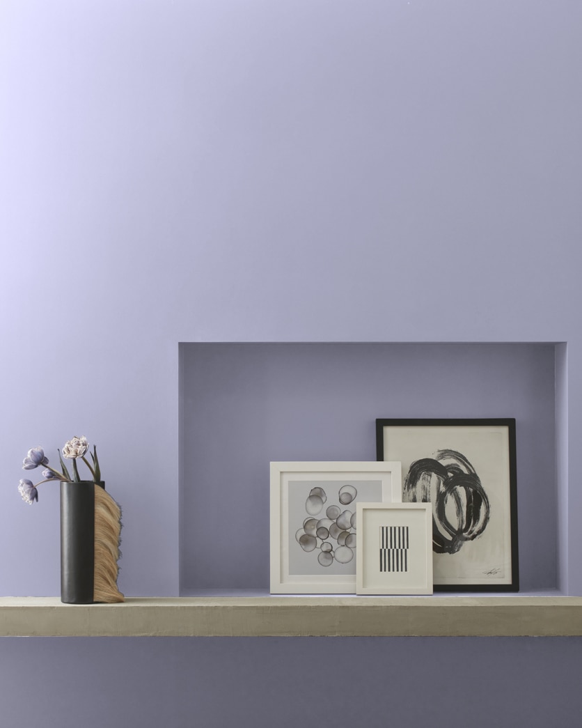 Painted wall in Central Mauve 1412