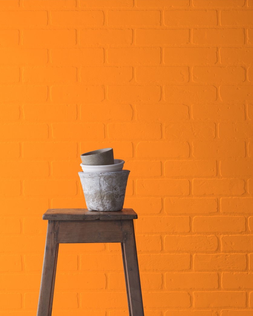 Painted wall in Citrus Orange 2016-20