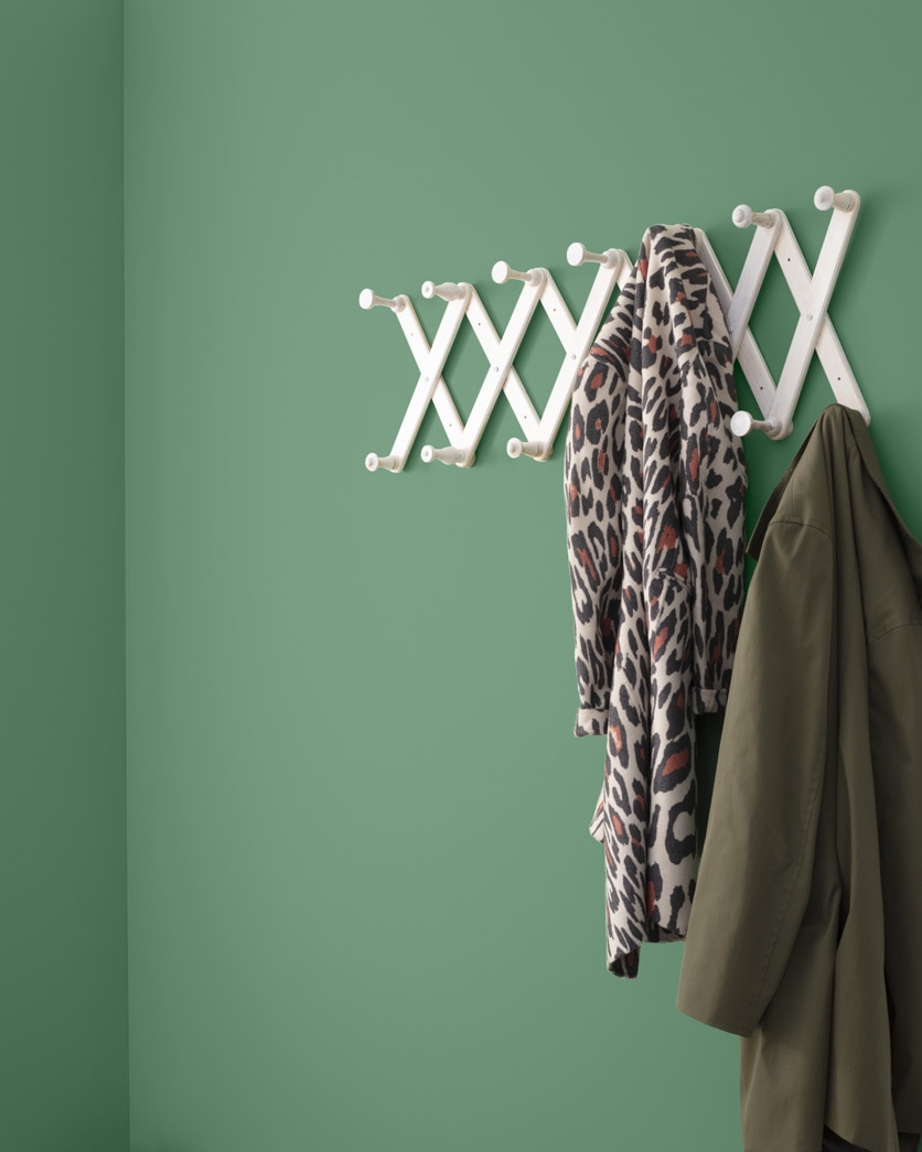 Painted wall in Clearspring Green HC-128