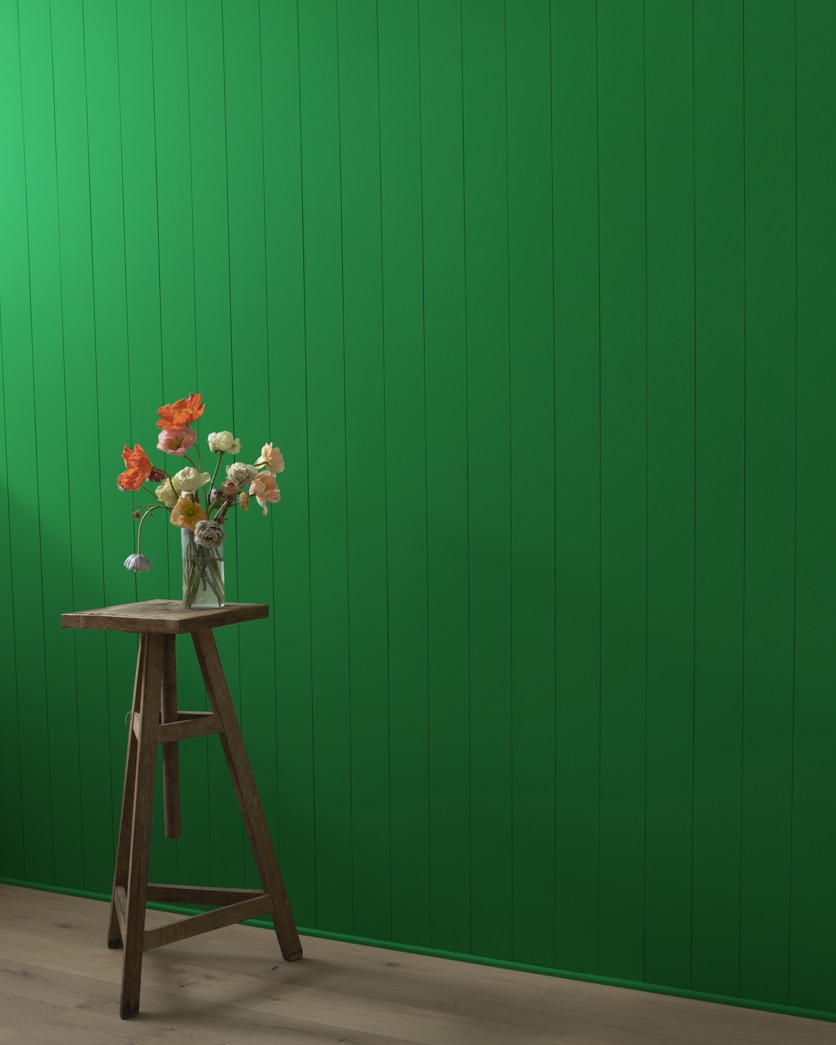 Painted wall in Clover Green 2034-10