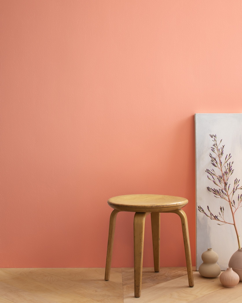 Painted wall in Coral Glow 026