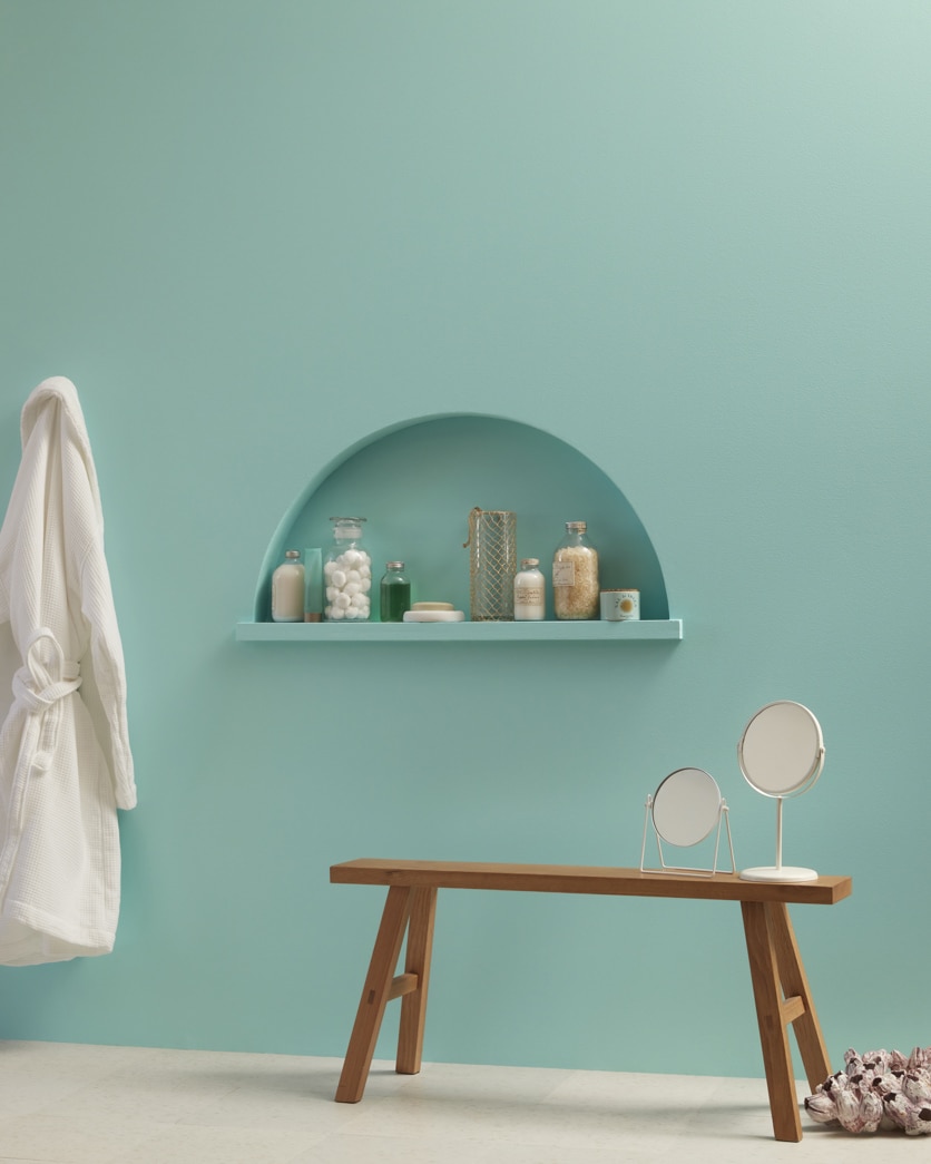 Painted wall in Covington Blue HC-138