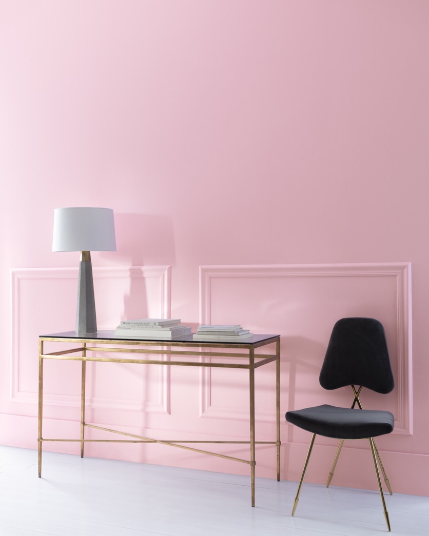 Painted wall in Damask Rose 2082-50
