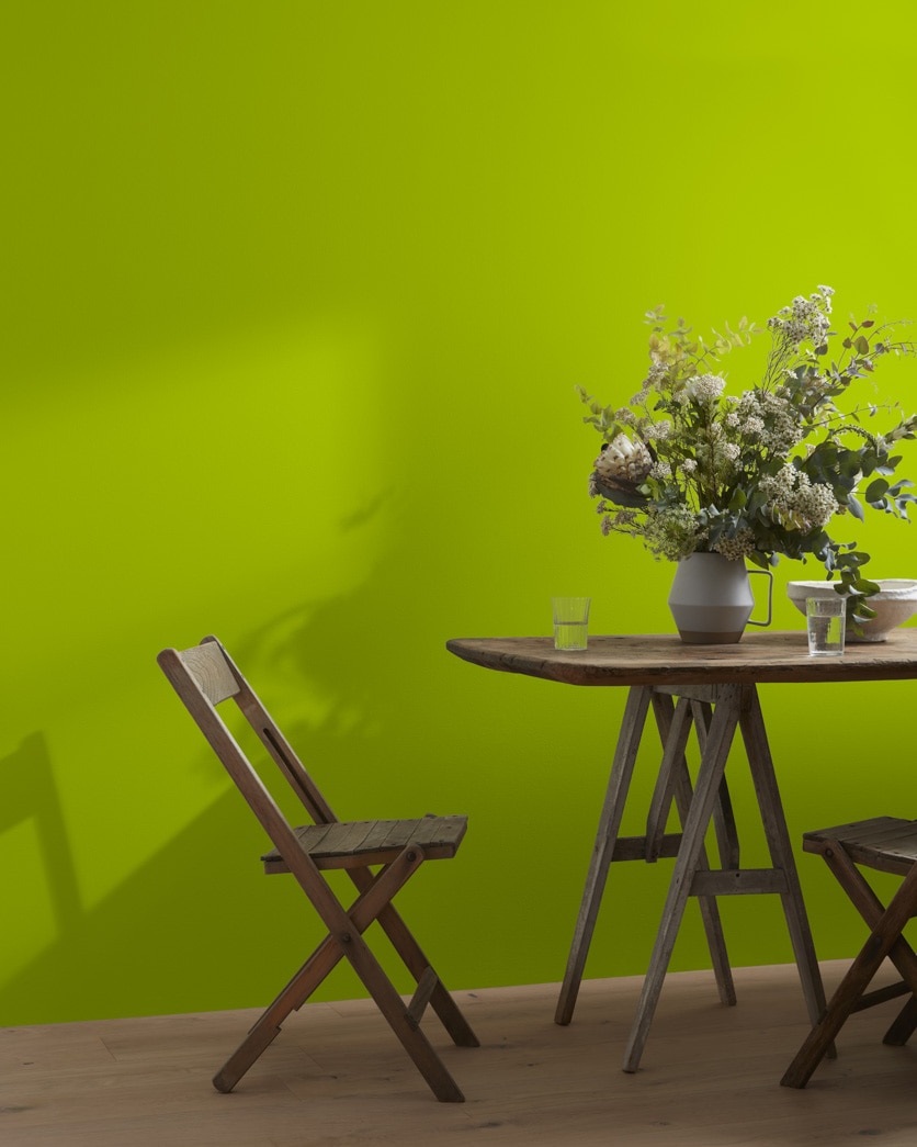 Painted wall in Dark Lime 2027-10