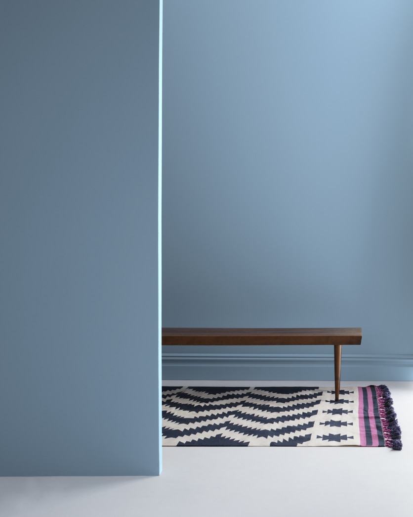 Painted wall in Denim Wash 838
