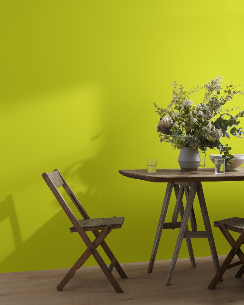 Painted wall in Eccentric Lime 2027-30