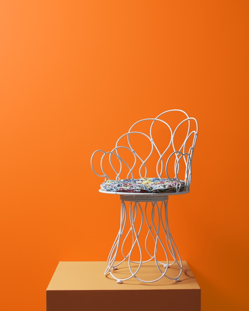 Painted wall in Electric Orange 2015-10