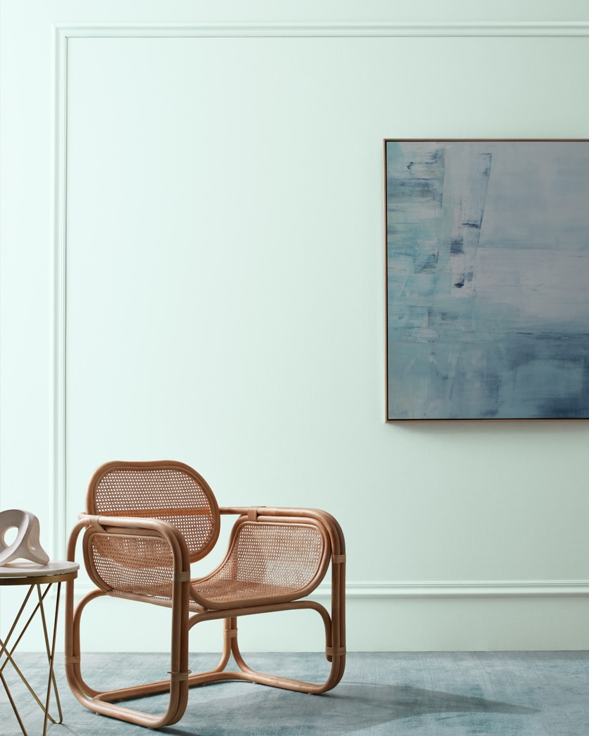 Painted wall in Emerald Vapor 845
