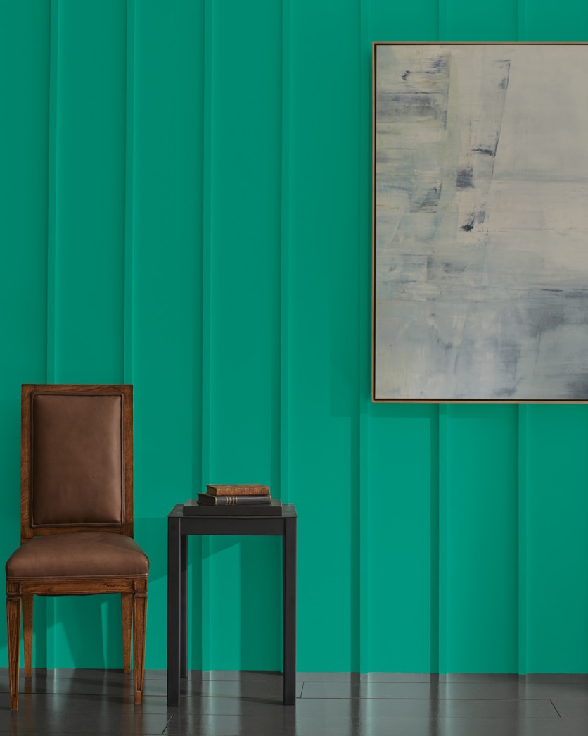 Painted wall in Erin Green 608