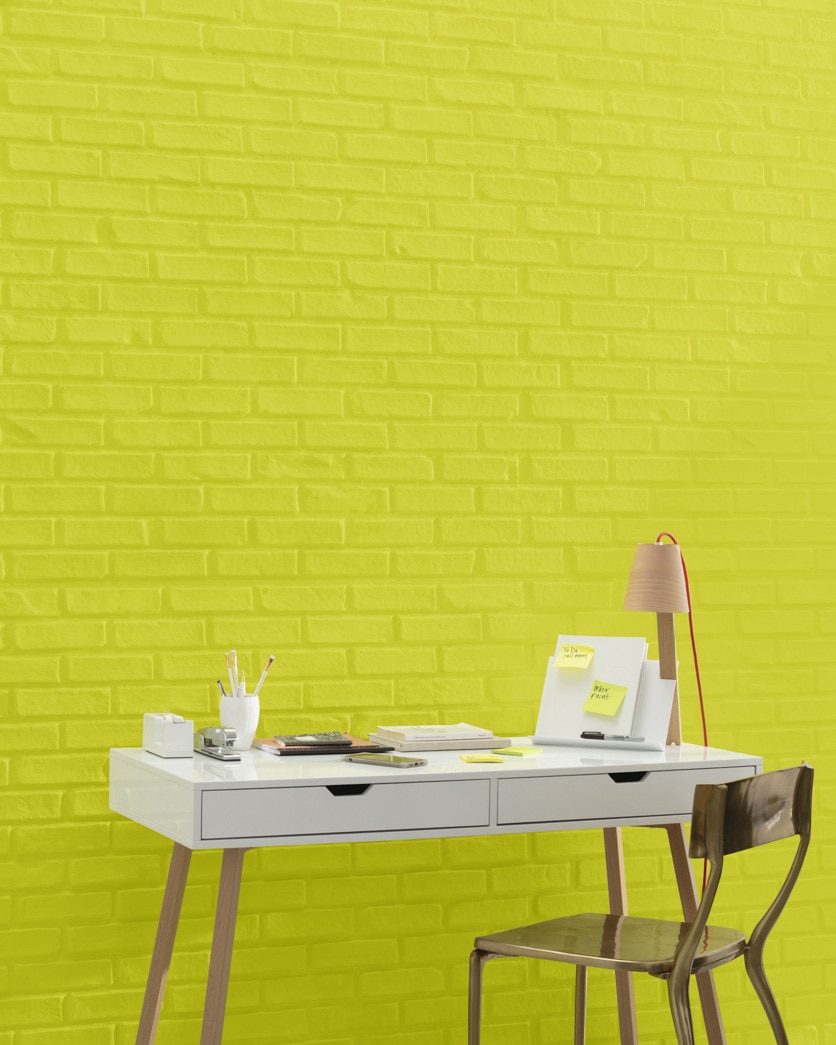 Painted wall in Exotic Lime 399