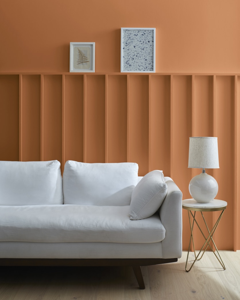 Painted wall in Fire Glow CSP-1095