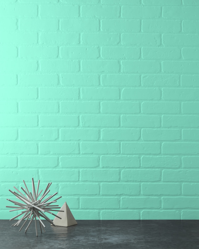 Painted wall in Fresh Green 613