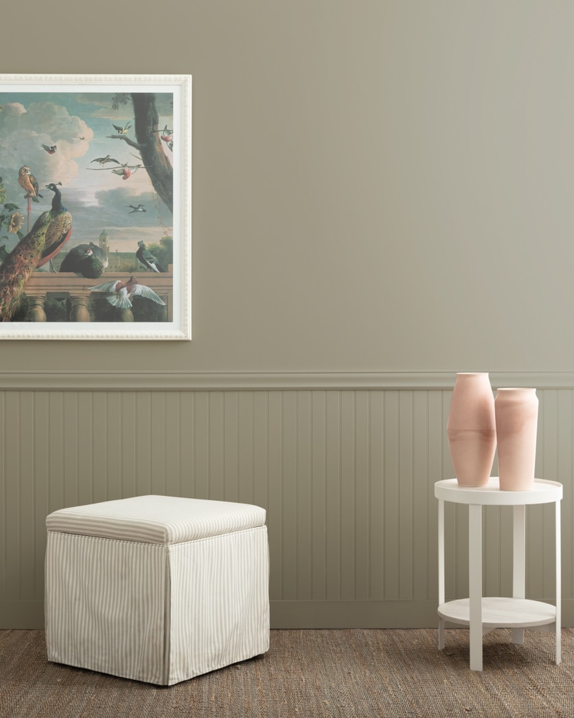 Painted wall in Gettysburg Gray HC-107