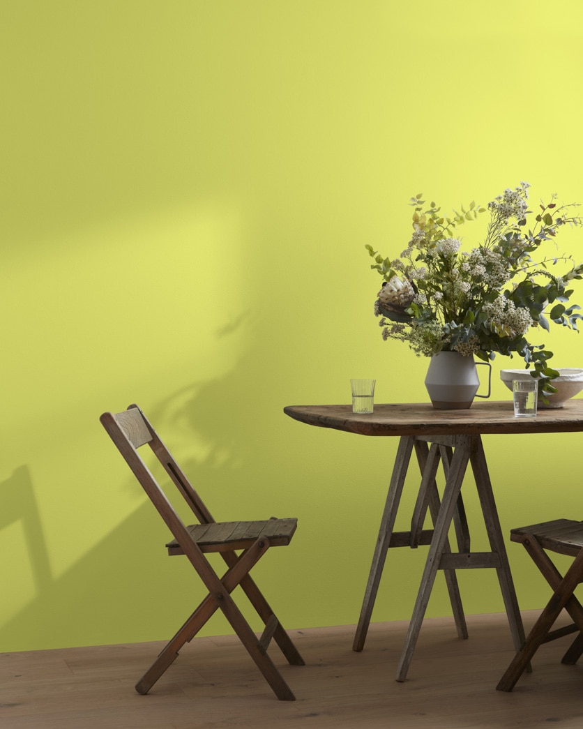 Painted wall in Grape Green 2027-40