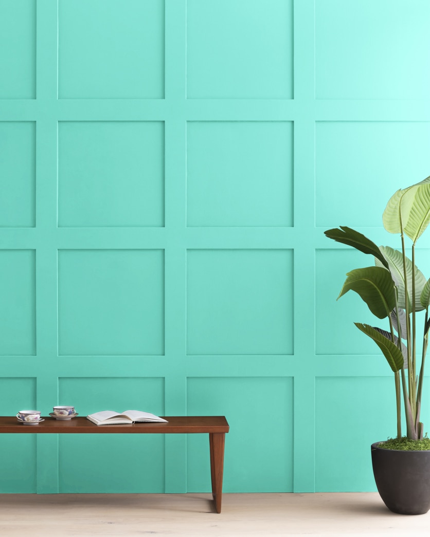 Painted wall in Green Coral 2045-50