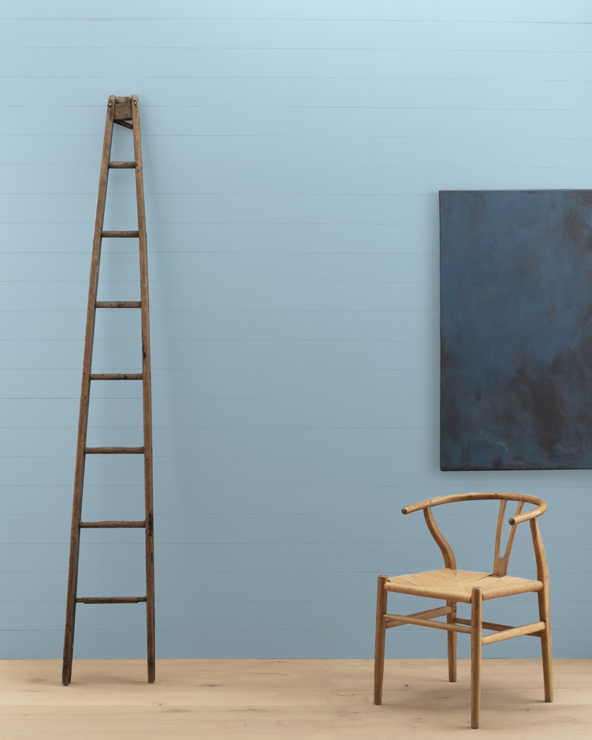 Painted wall in Greenhow Blue CW-655