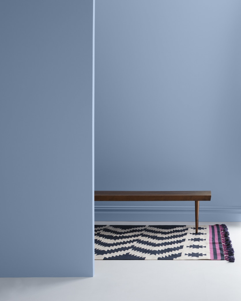 Painted wall in Harlequin Blue 830