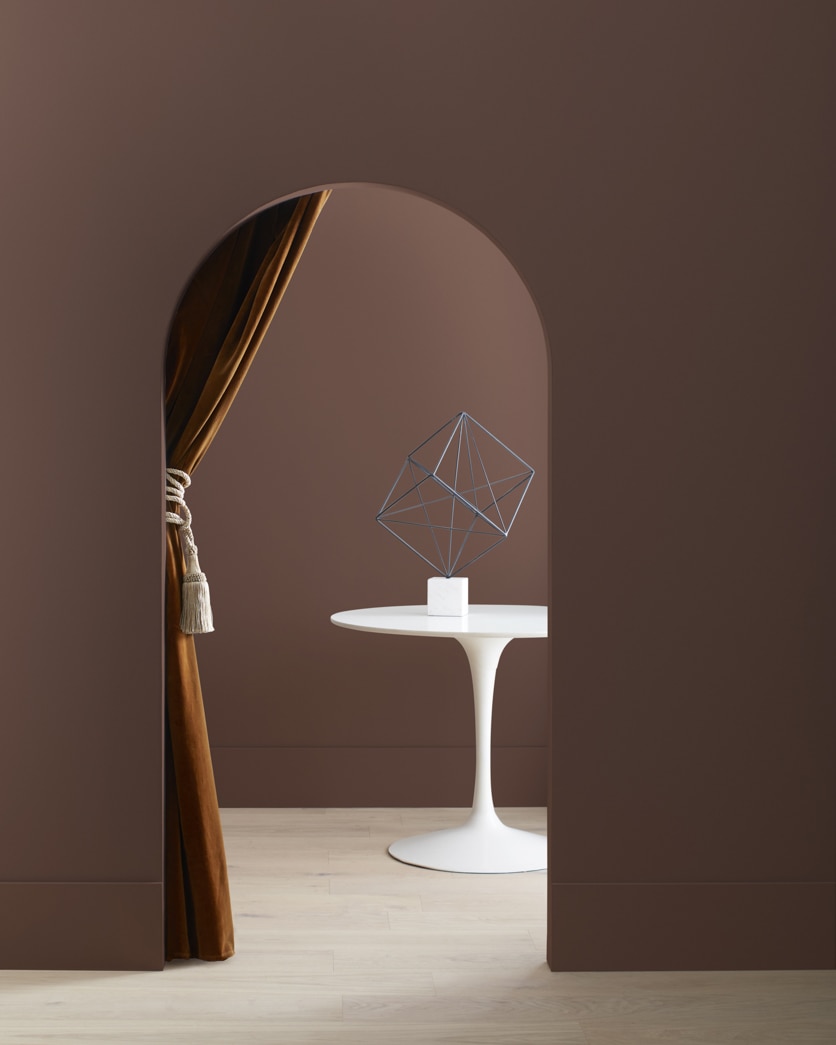 Painted wall in Hasbrouck Brown HC-71