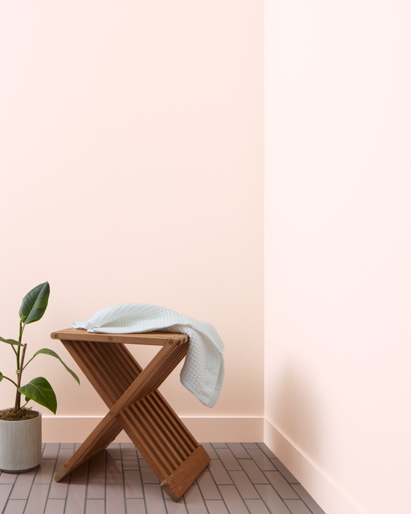 Painted wall in Hint of Pink 884