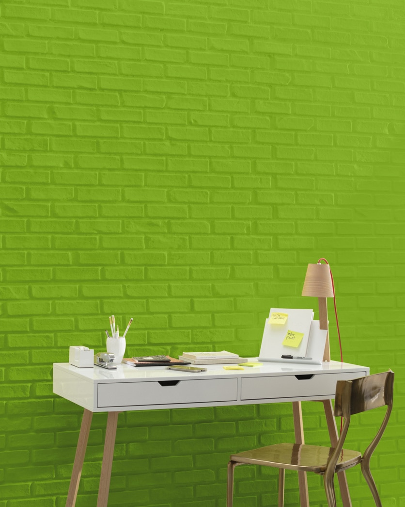 Painted wall in Iguana Green 2028-10