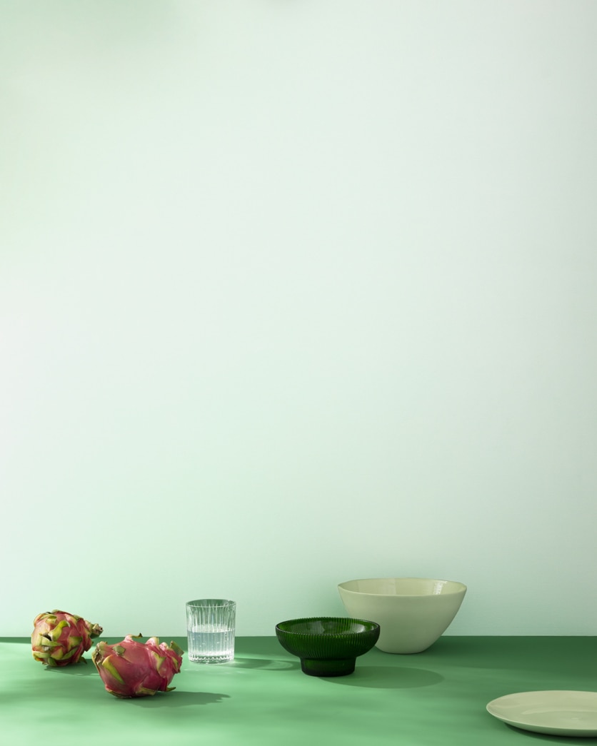 Painted wall in Italian Ice Green 2035-70